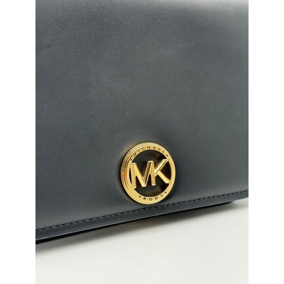 MICHAEL KORS genuine smooth leather large clutch handbag - Black - Picture 3 of 9